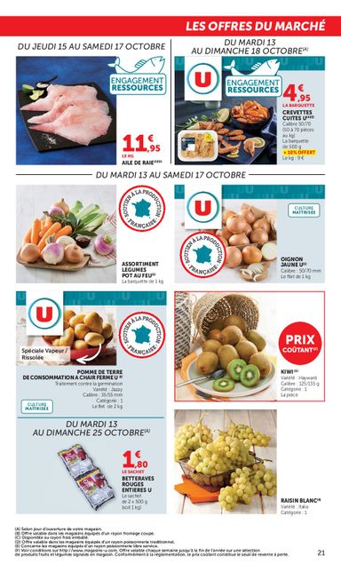 Catalogue Super U - Super U valable dès le 13/10 au 25/10 - page 21