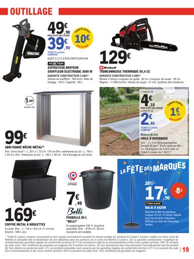 Catalogue E.Leclerc - E.Leclerc - Brico, fête des marques valable dès le 27/10 au 14/11 - page 19