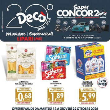 Volantino Decò - Decò - Supermercati/Maxistore Lipari valido dal 13/10 al 22/10 - pagina 1