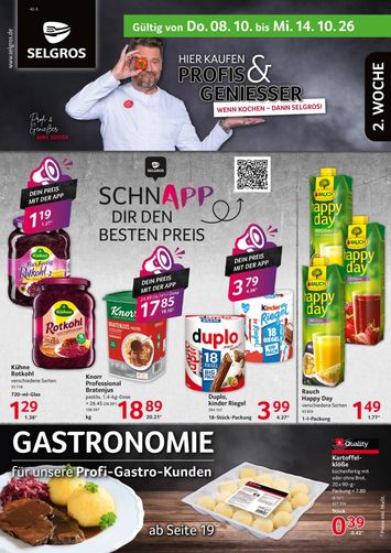 Prospekt Selgros - Selgros - Food gültig ab 08.10. bis 14.10. - seite 1