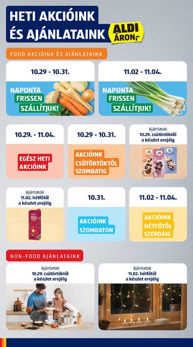 Akciós újság Aldi - Aldi érvényes 10.29.-tól 11.04.-ig - 4 oldal