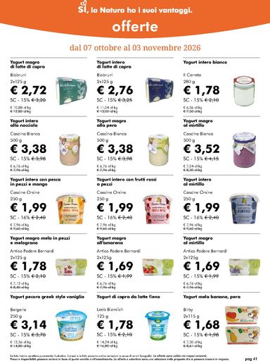 Volantino NaturaSì - NaturaSì valido dal 07/10 al 03/11 - pagina 41