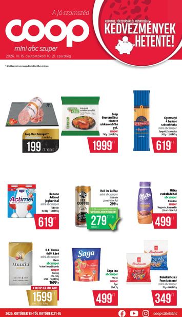 Akciós újság Coop - Coop - Nyírzem/Szabolcs érvényes 10.15.-tól 10.21.-ig - 1 oldal