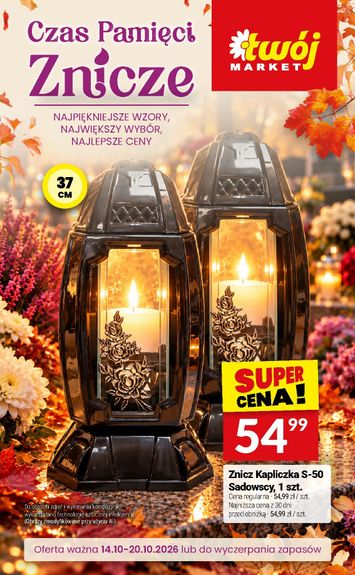 Gazetka Twoj Market - Twoj Market - Katalog zniczy od 14.10. do 20.10. - strona 1