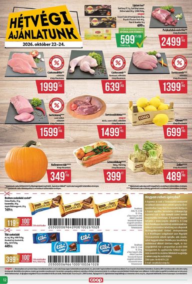 Akciós újság Coop - Coop - Abc-Szuper érvényes 10.22.-tól 10.28.-ig - 12 oldal