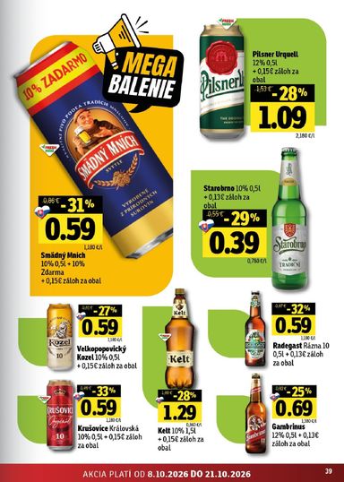 Leták FRESH - Fresh - Stredné a západné Slovensko od 08.10. do 21.10. - strana 39