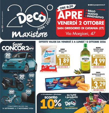 Volantino Decò - Decò - Supermercati/Maxistore/Local San Gregorio di Catania valido dal 02/10 al 12/10 - pagina 1