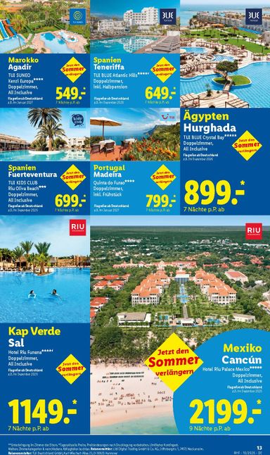 Prospekt Lidl - Lidl - Reise-Highlights gültig ab 30.09. bis 31.10. - seite 13