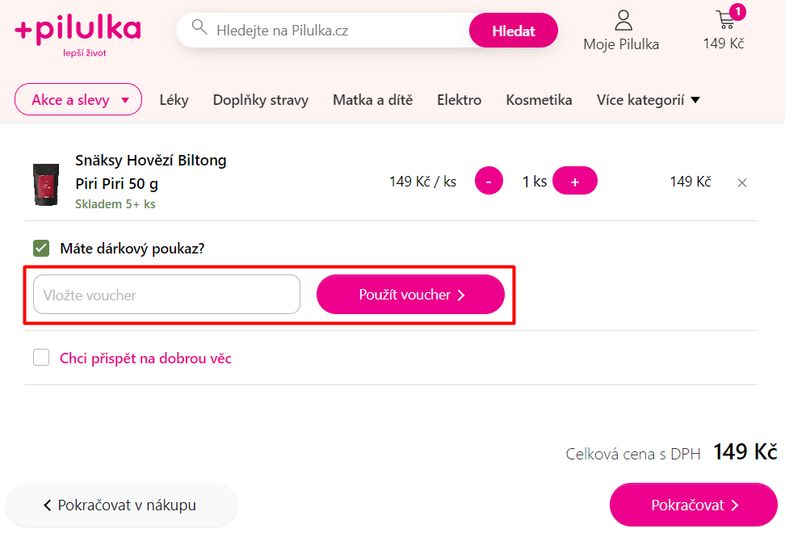 Pilulka slevov&yacute; k&oacute;d