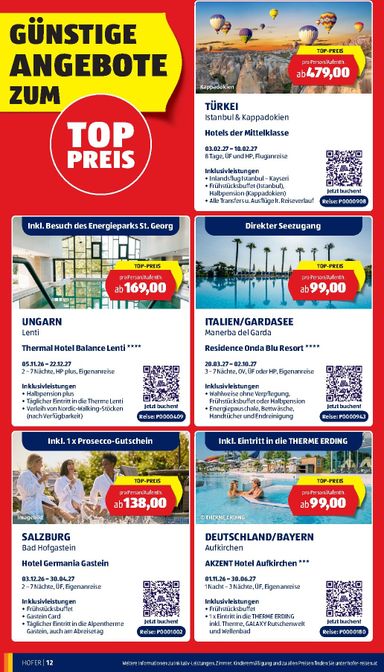 Leták Hofer Rakúsko - Hofer Rakúsko - HOFER REISEN Katalog od 28.10. do 01.12. - strana 14