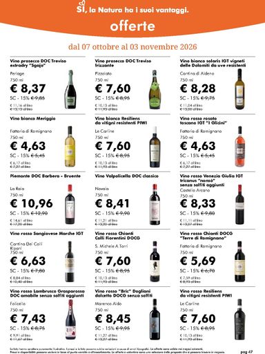 Volantino NaturaSì - NaturaSì valido dal 07/10 al 03/11 - pagina 47
