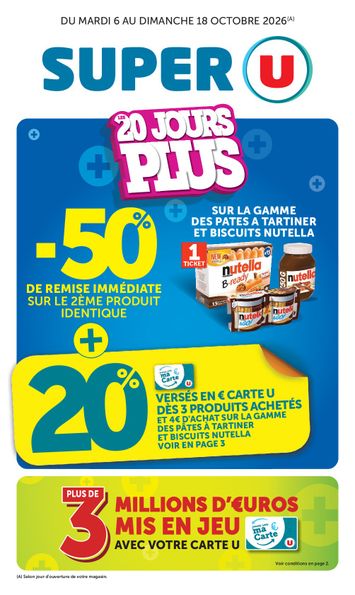 Catalogue Super U - Super U valable dès le 06/10 au 18/10 - page 1