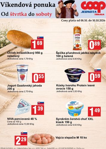 Leták COOP Jednota - COOP Jednota - Trnava od 08.10. do 10.10. - strana 1
