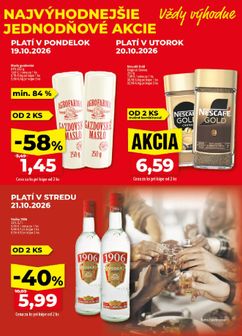 Klas leták platný od pondelka 19.10.
