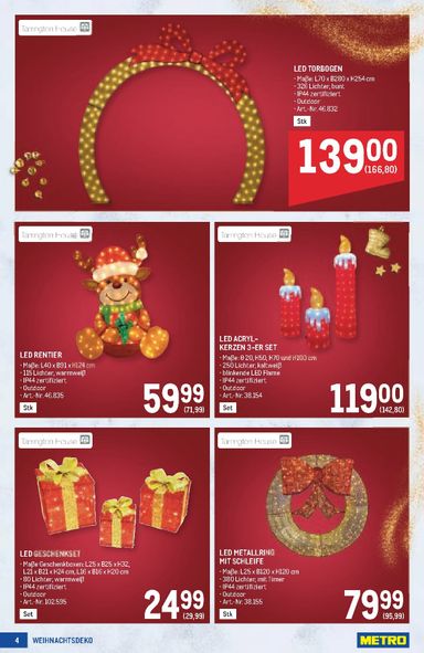 METRO-Flugblatt - Metro - Weihnachtsdeko gültig ab 15.10. bis 24.12. - seite 4