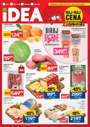 Katalog Idea - Idea - Naj-naj cena od četvrtka do nedelje od 22.10 do 25.10 - strana 1