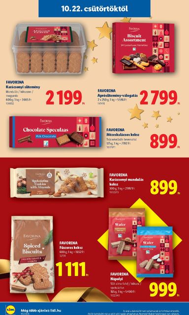 Akciós újság Lidl - Lidl - Favorina érvényes 10.22.-tól 12.24.-ig - 4 oldal
