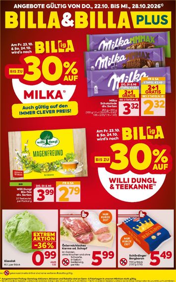 BILLA-Flugblatt - Billa gültig ab 22.10. bis 28.10. - seite 1