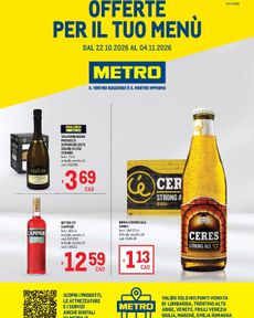 Metro - Lombardia, Trentino Alto Adige, Veneto, Friuli Venezia Giulia, Marche, Emilia Romagna