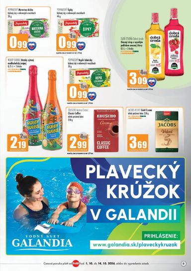 Leták COOP Jednota - COOP Jednota - Galanta od 01.10. do 14.10. - strana 9