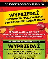 Biedronka - Wyprzedaż platný od soboty 24.10.2026