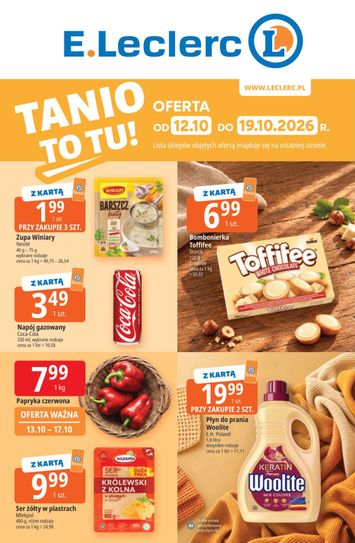 Gazetka E.Leclerc - E.Leclerc - Tanio To Tu od 12.10. do 19.10. - strona 1