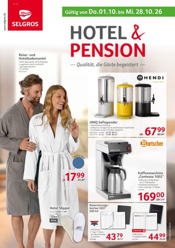 Prospekt Selgros - Selgros - Hotel & Pension gültig ab 01.10. bis 28.10. - seite 1