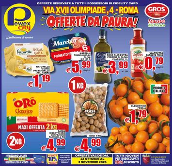 Volantino Pewex - Pewex City - Via XVII Olimpiade, Roma valido dal 23/10 al 03/11 - pagina 1