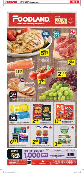 Flyer Foodland - Foodland valid since 10-22 until 10-28 - page 1