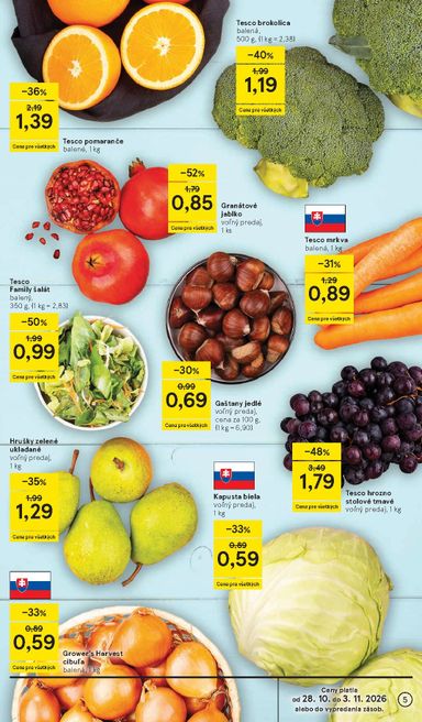Leták Tesco - Tesco supermarket od 28.10. do 03.11. - strana 5