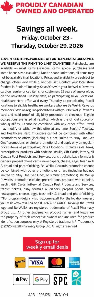 Flyer Rexall - Rexall valid since 10-23 until 10-29 - page 22