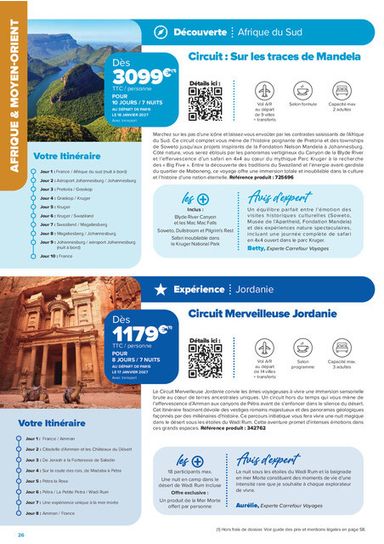 Catalogue Carrefour Market - Carrefour Market - Séjours & Circuits valable dès le 14/08 au 30/10 - page 26