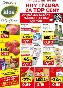 Klas leták platný od pondelka 02.11.
