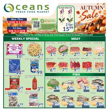 Flyer Oceans Fresh Food Market - Oceans - 150 West Drive, Unit 104 Brampton valid since 10-16 until 10-22 - page 1