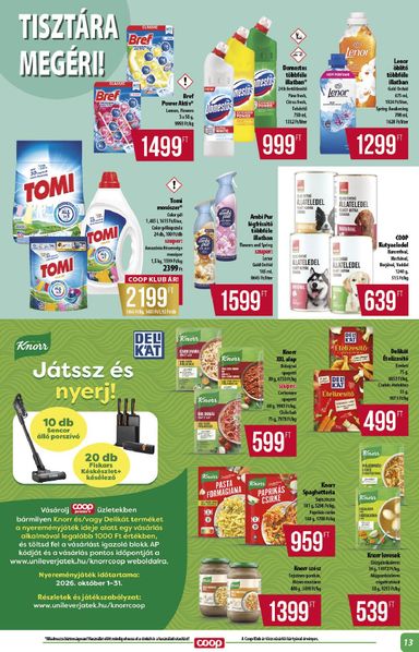 Akciós újság Coop - Coop - Alföld érvényes 10.22.-tól 10.28.-ig - 13 oldal