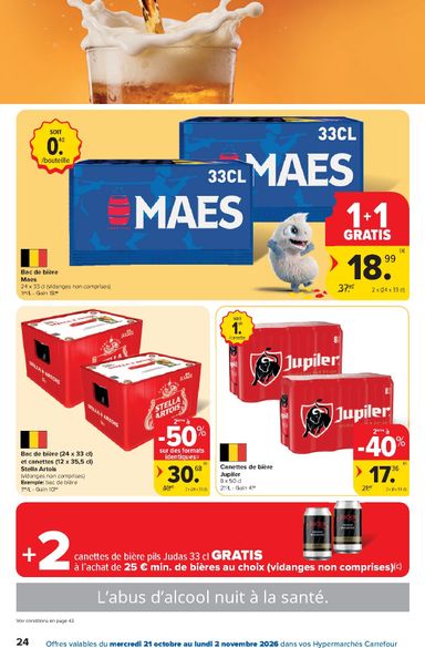 Folder Carrefour - Carrefour Hypermarchés van 21/10 tot 02/11 - side 24