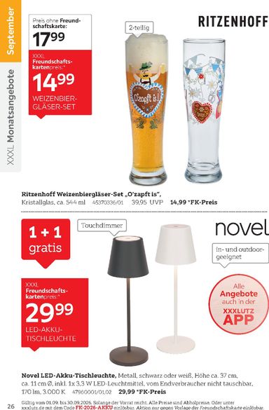 Prospekt XXXLutz - XXXlutz - Freundschaftskartenjournal gültig ab 01.08. bis 31.01. - seite 26