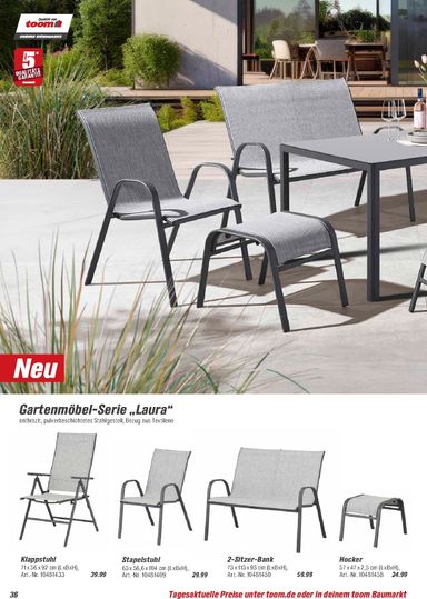 Prospekt toom - Toom - Gartenmöbel & Solar-Leuchten gültig ab 01.03. bis 31.12. - seite 36
