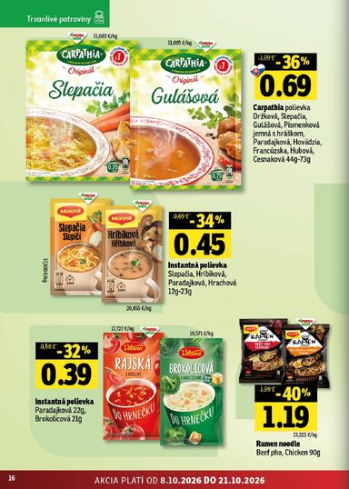 Leták FRESH - Fresh - Stredné a západné Slovensko od 08.10. do 21.10. - strana 16