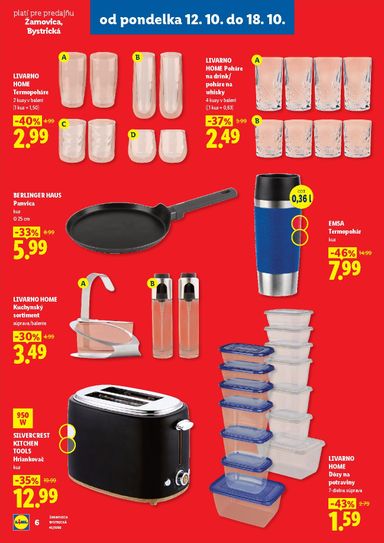 Leták Lidl - Lidl - Nová predajňa v Žarnovici od 12.10. do 18.10. - strana 6