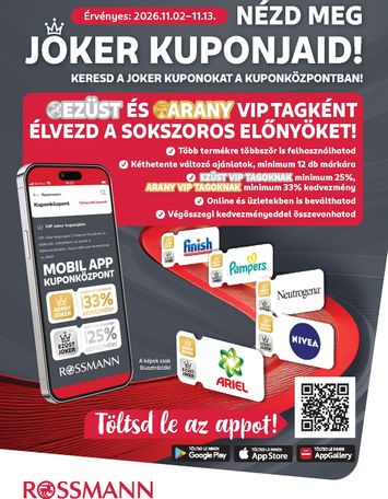 Akciós újság Rossmann - Rossmann - Kuponjaid érvényes 11.02.-tól 11.13.-ig - 1 oldal
