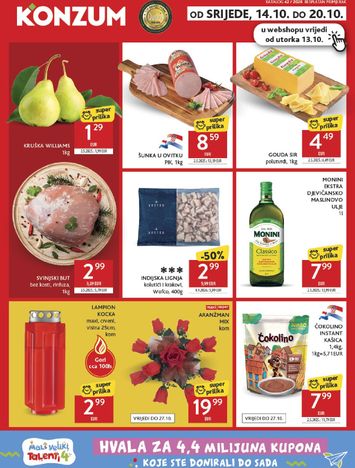 Katalog Konzum - Konzum vrijedi od 14.10. do 20.10. - stranica 1