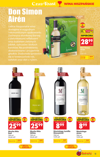 Leták Biedronka Poľsko - Biedronka Poľsko - Alkohol od 19.10. do 31.10. - strana 13