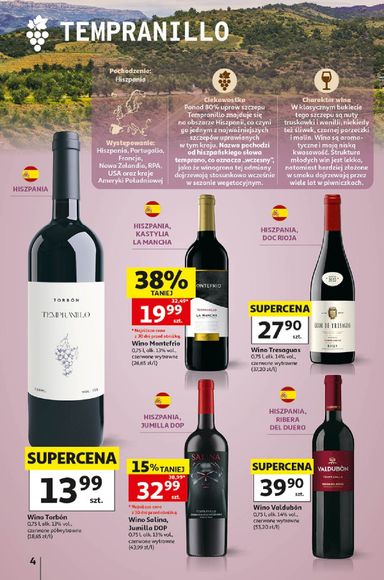 Leták Auchan Poľsko - Hipermarket Auchan Poľsko - Katalog Wino od 05.10. do 31.10. - strana 4