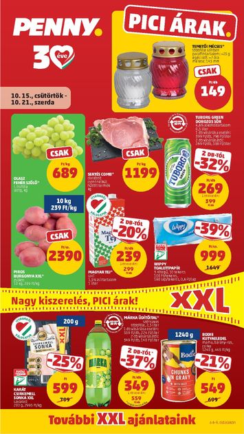 Akciós újság PENNY - PENNY érvényes 10.15.-tól 10.21.-ig - 1 oldal