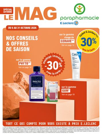 Catalogue E.Leclerc - E.Leclerc - Parapharmacie valable dès le 06/10 au 31/10 - page 1