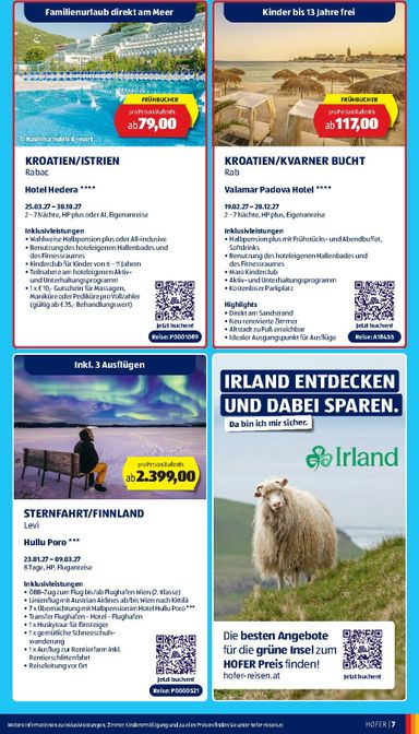 Leták Hofer Rakúsko - Hofer Rakúsko - HOFER REISEN Katalog od 28.10. do 01.12. - strana 7