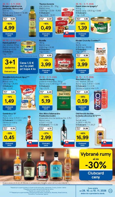Leták Tesco - Tesco supermarket od 28.10. do 03.11. - strana 23