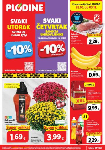 Katalog Plodine - Plodine vrijedi od 28.10. do 03.11. - stranica 1