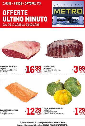 Volantino METRO - Metro - Offerte freschissimi valido dal 15/10 al 18/10 - pagina 1
